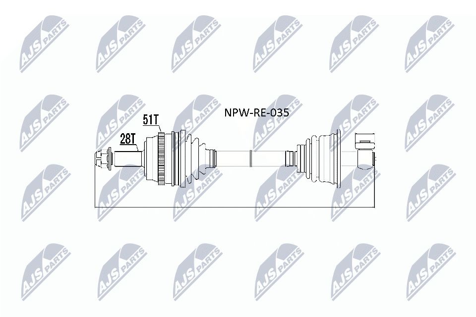 NTY NPW-RE-035 Antriebswelle Vorderachse links