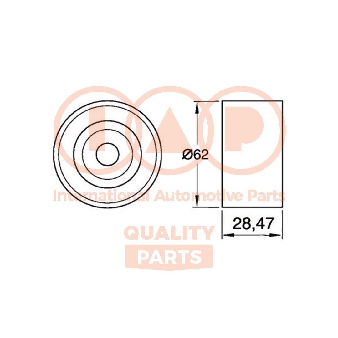 IAP QUALITY PARTS 127-17079: Polea tensora, correa dentada