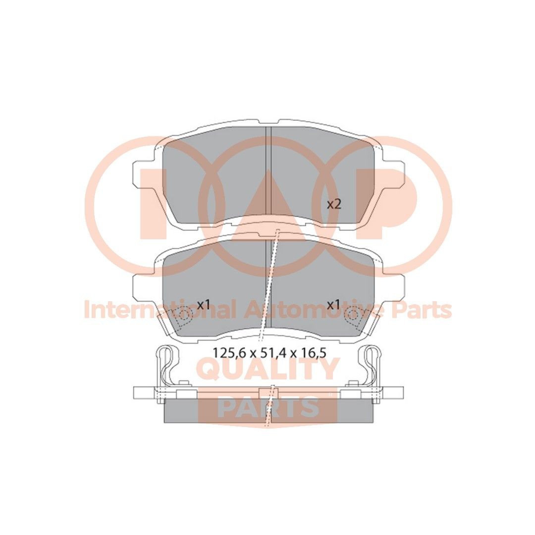 IAP QUALITY PARTS 704-03100: Juego de pastillas de freno Eje delantero