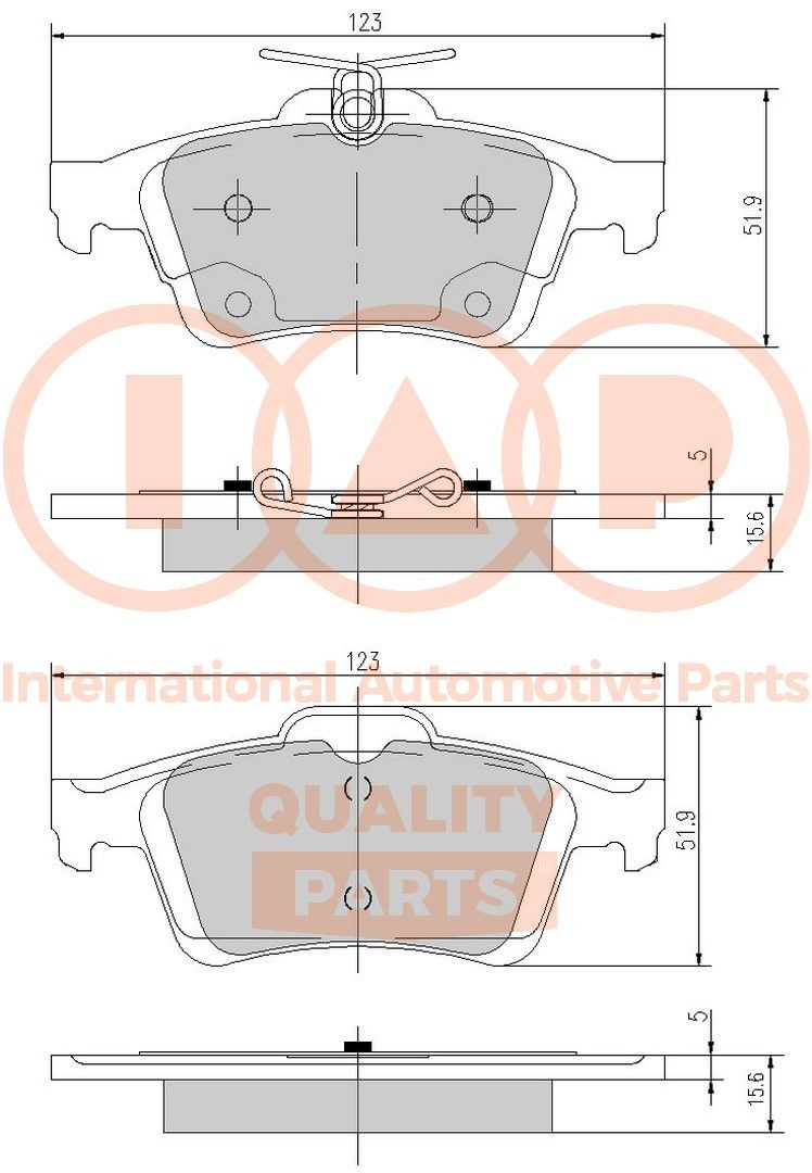 IAP QUALITY PARTS 704-04043: Piduriklotsid Tagasild