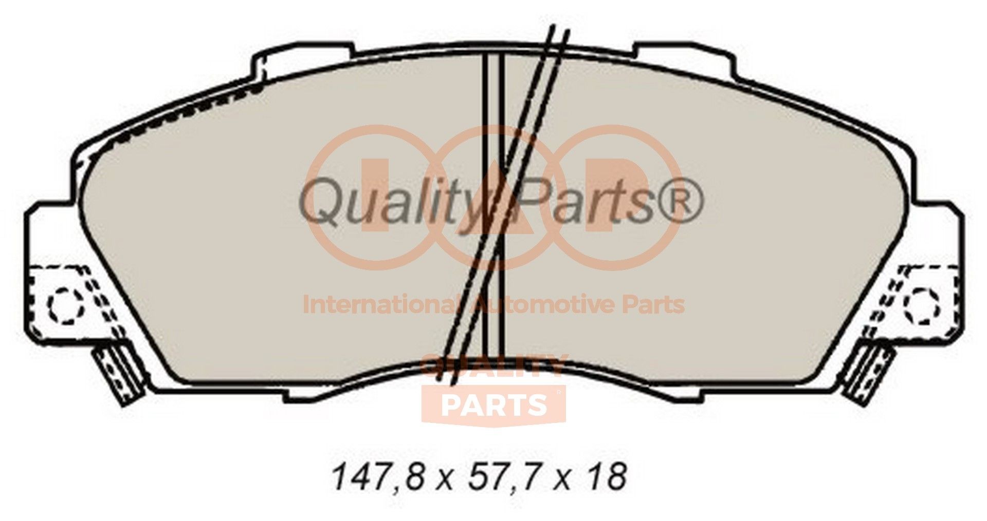 IAP QUALITY PARTS 704-06060: Bromsbelägg framaxel