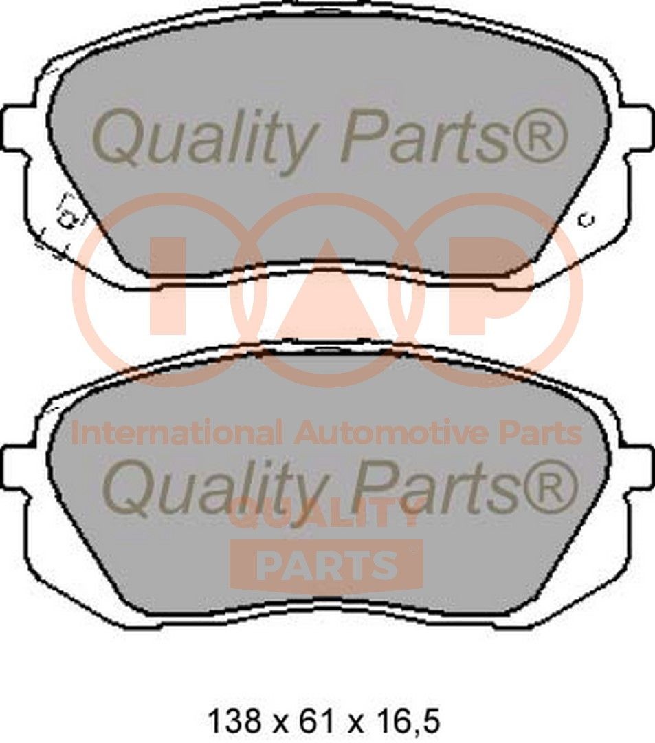 IAP QUALITY PARTS 704-07002: Remblokken Vooras