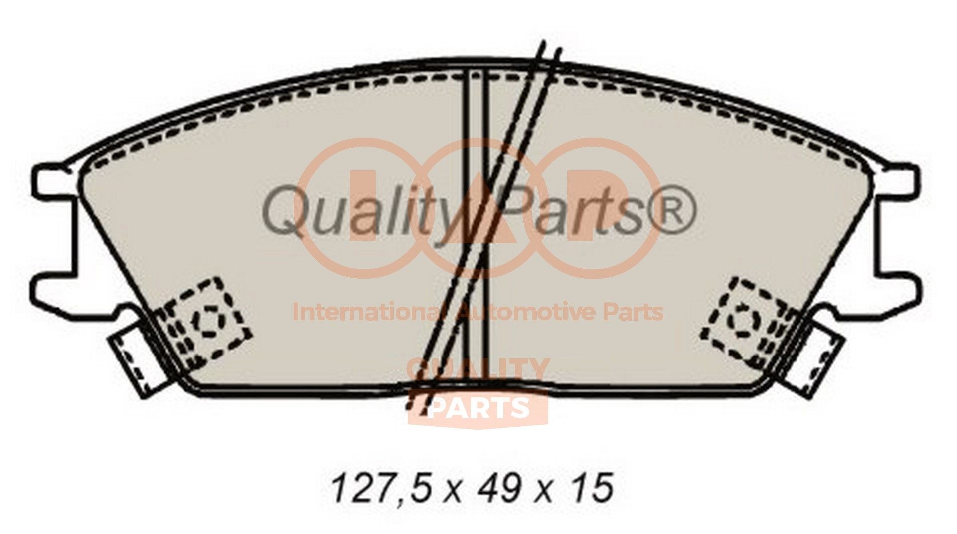 IAP QUALITY PARTS 704-07070: Bromsbelägg framaxel
