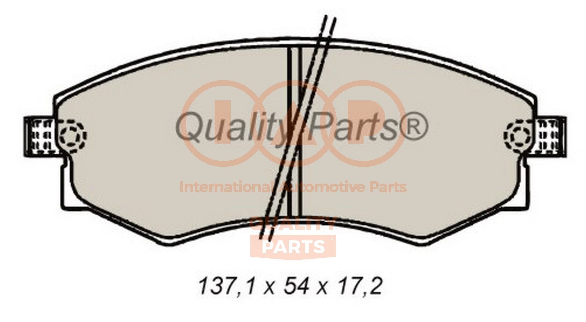 IAP QUALITY PARTS 704-13076: Bromsbelägg framaxel