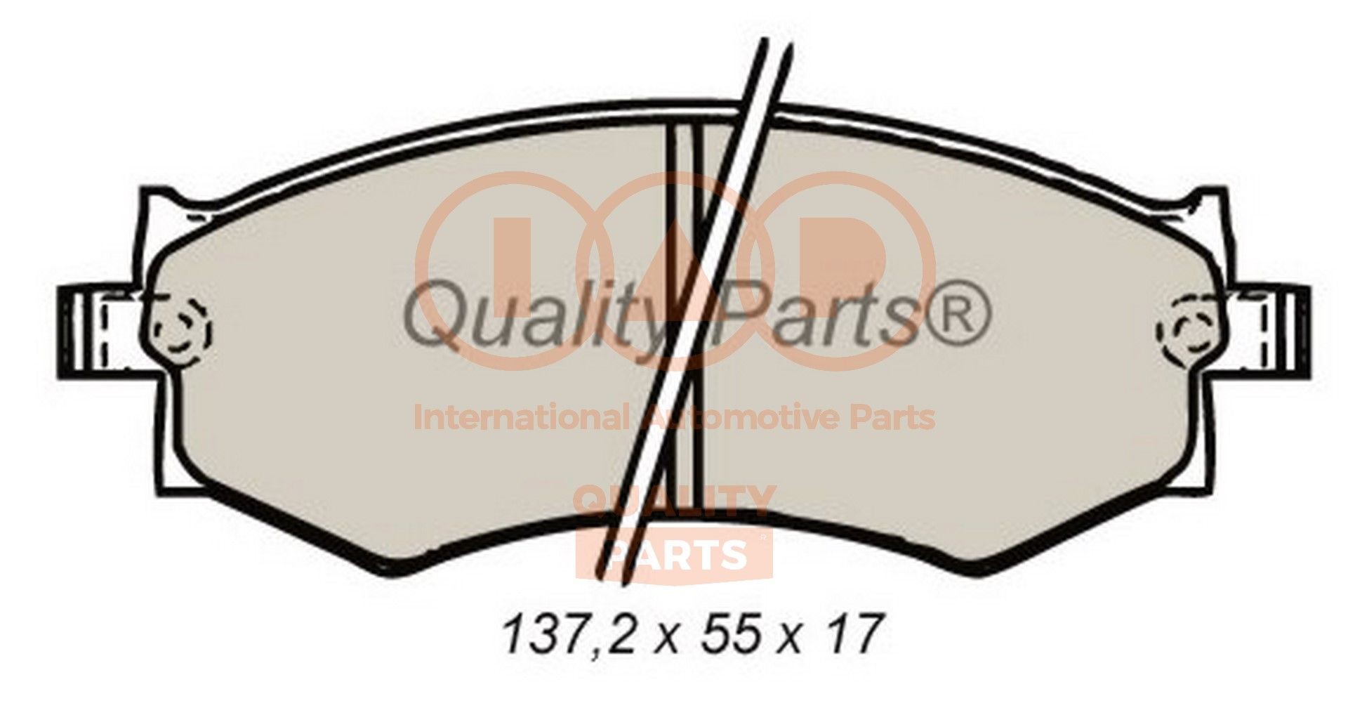 IAP QUALITY PARTS 704-13082: Bromsbelägg framaxel