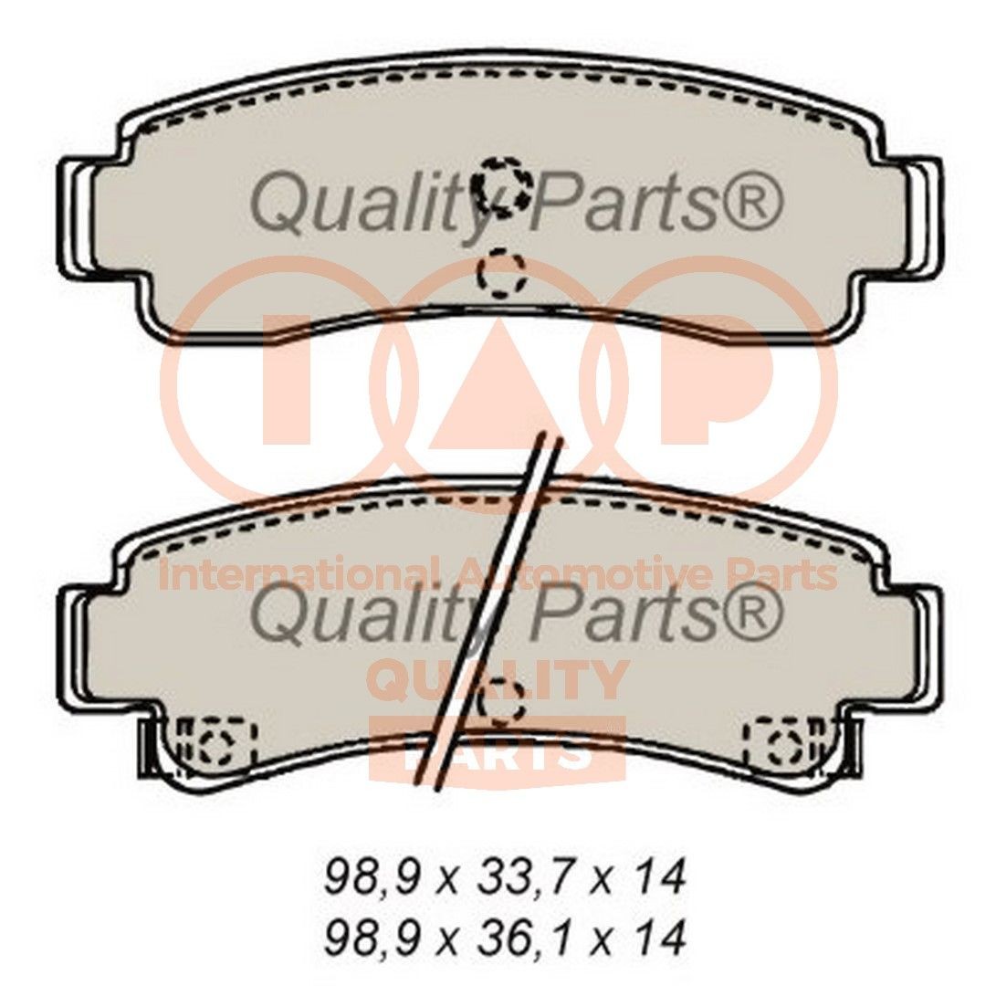IAP QUALITY PARTS 704-13178: Bremseklodser bagaksel