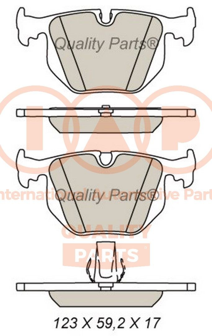 IAP QUALITY PARTS 704-14055: Plaquettes de frein Essieu arrière