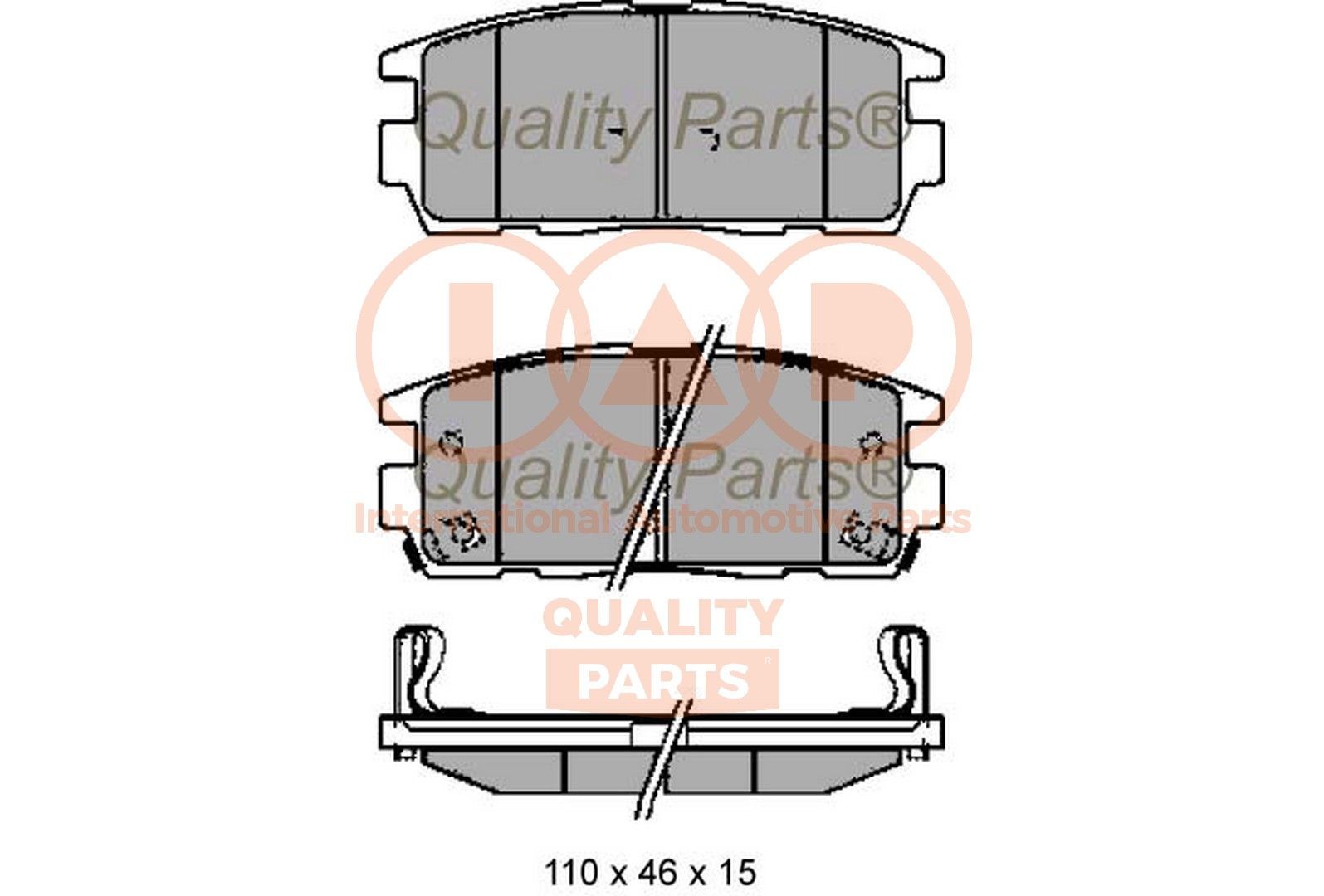 IAP QUALITY PARTS 704-20091: Remblokken Achteras