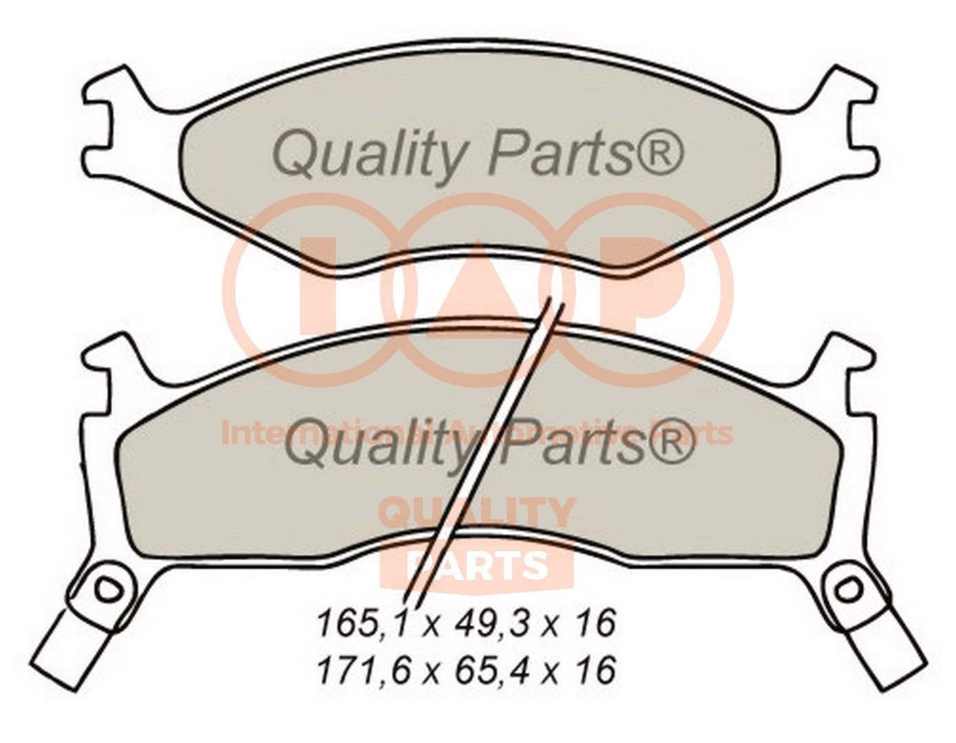 IAP QUALITY PARTS 704-21020: Remblokken Vooras