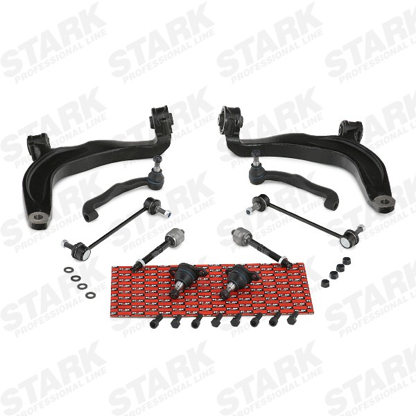 STARK SKSSK-1600091: Ремонтен комплект, напречен носач на предната ос отляво, на предната ос отдясно, отдолу, с аксиален шарнир, със съединителна щанга