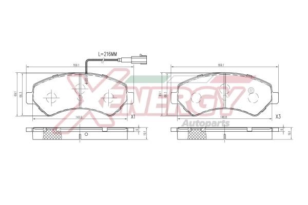 AP XENERGY X40979: Bromsbelägg