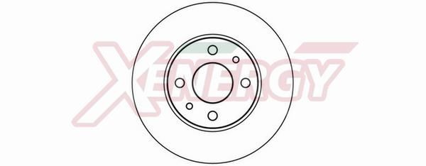 AP XENERGY X601002: Remschijf Ø: 241mm, volledig, Ø: 241mm, Gelakt