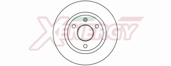 AP XENERGY X601044: Bremsscheibe Ø: 237mm, voll, Ø: 237mm, lackiert