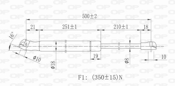 OPEN PARTS GSR6155.00 Motorhaubendämpfer vorne, beidseitig