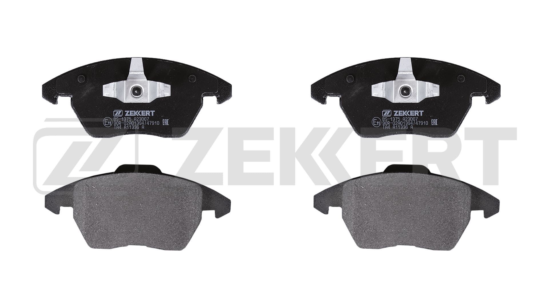 ZEKKERT BS-1375: Juego de pastillas de freno Eje delantero, con clip de émbolo