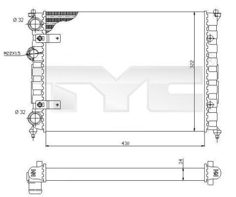TYC 731-0004: Radiateur du moteur