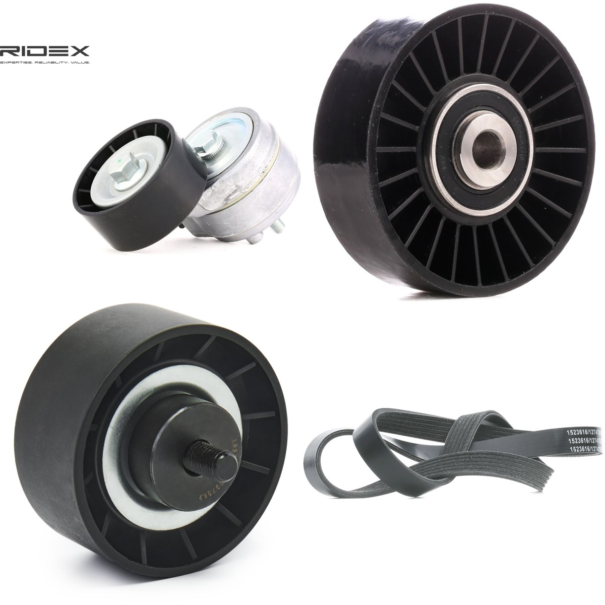 RIDEX 542R0091: Set curea transmisie cu caneluri