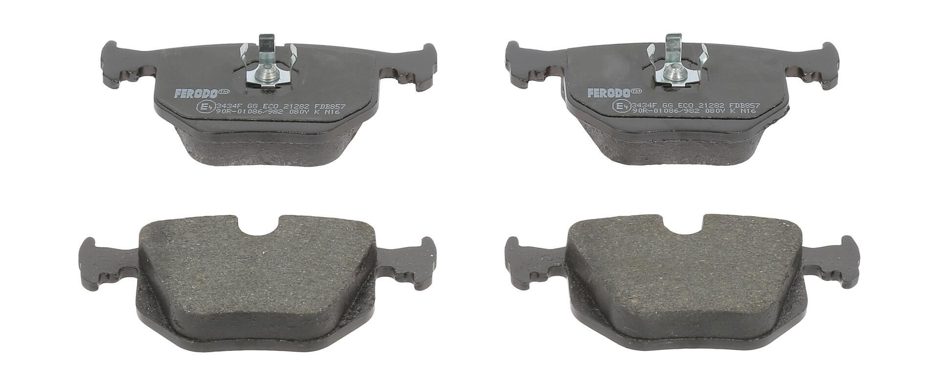 FERODO FDB857: Remblokken Zonder toebehoren, Met plunjerclip PREMIER ECO FRICTION