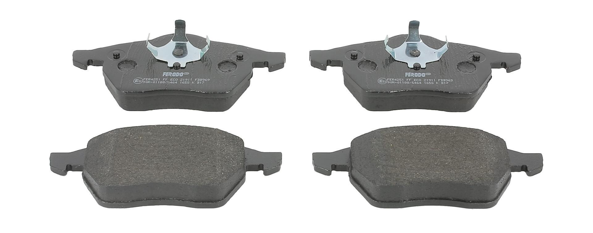FERODO FDB969: Τακάκια φρένων χωρίς αξεσουάρ, με κλιπ εμβόλου PREMIER ECO FRICTION