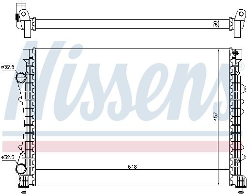 NISSENS 692676: Radiateur du moteur sans joint d'étanchéite, sans couvercle de fermeture, sans vase d'expansion
