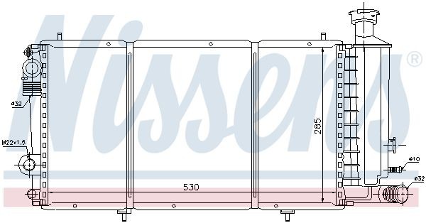 NISSENS 699527: Radiateur du moteur sans joint d'étanchéite, sans couvercle de fermeture, sans vase d'expansion
