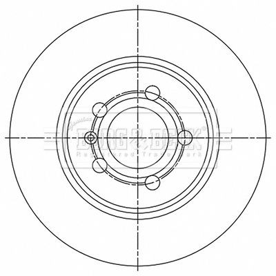 BORG & BECK BBD5527: Bromsskiva Ø: 272mm, full, Ø: 272mm, belagd