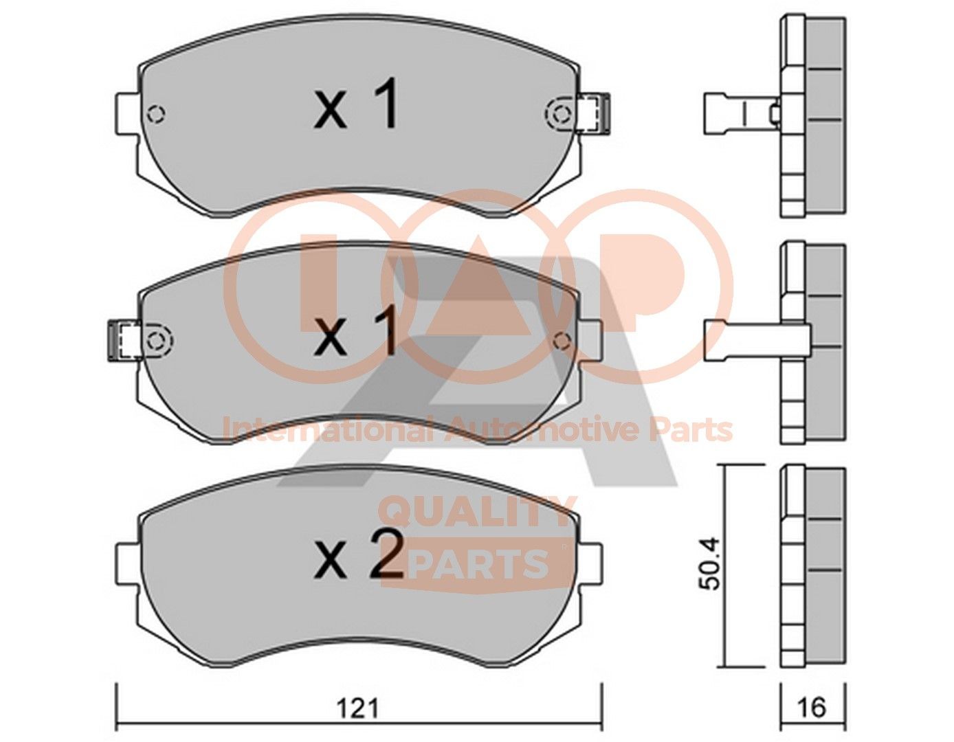 IAP QUALITY PARTS 704-13032P: Bremseklodser bagaksel