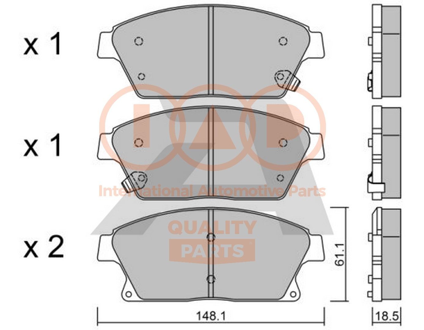 IAP QUALITY PARTS 704-20101P: Bremžu kluči Priekšējais tilts