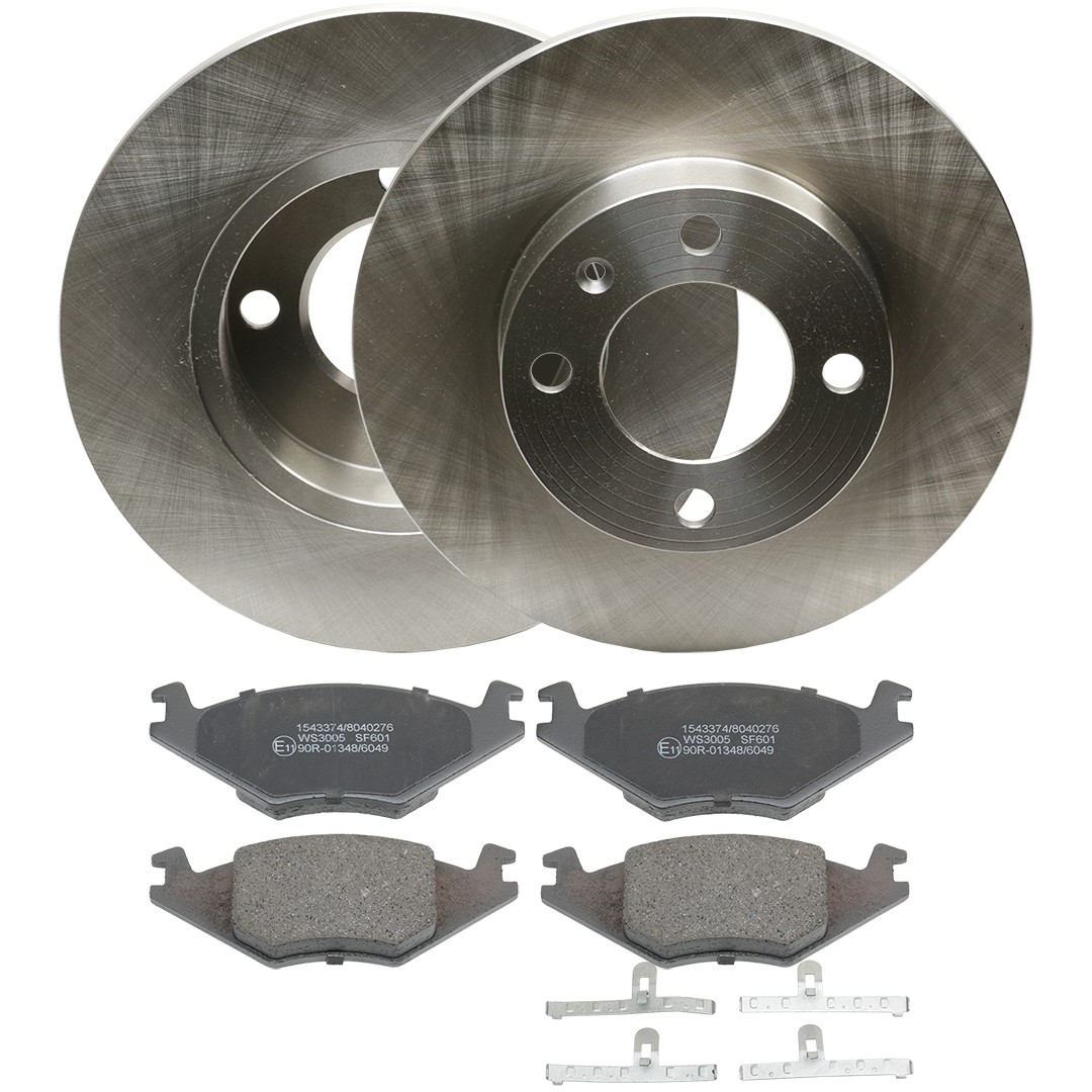 RIDEX 3405B0347: Bremsscheiben und -beläge Vorderachse, Ø: 239mm, voll