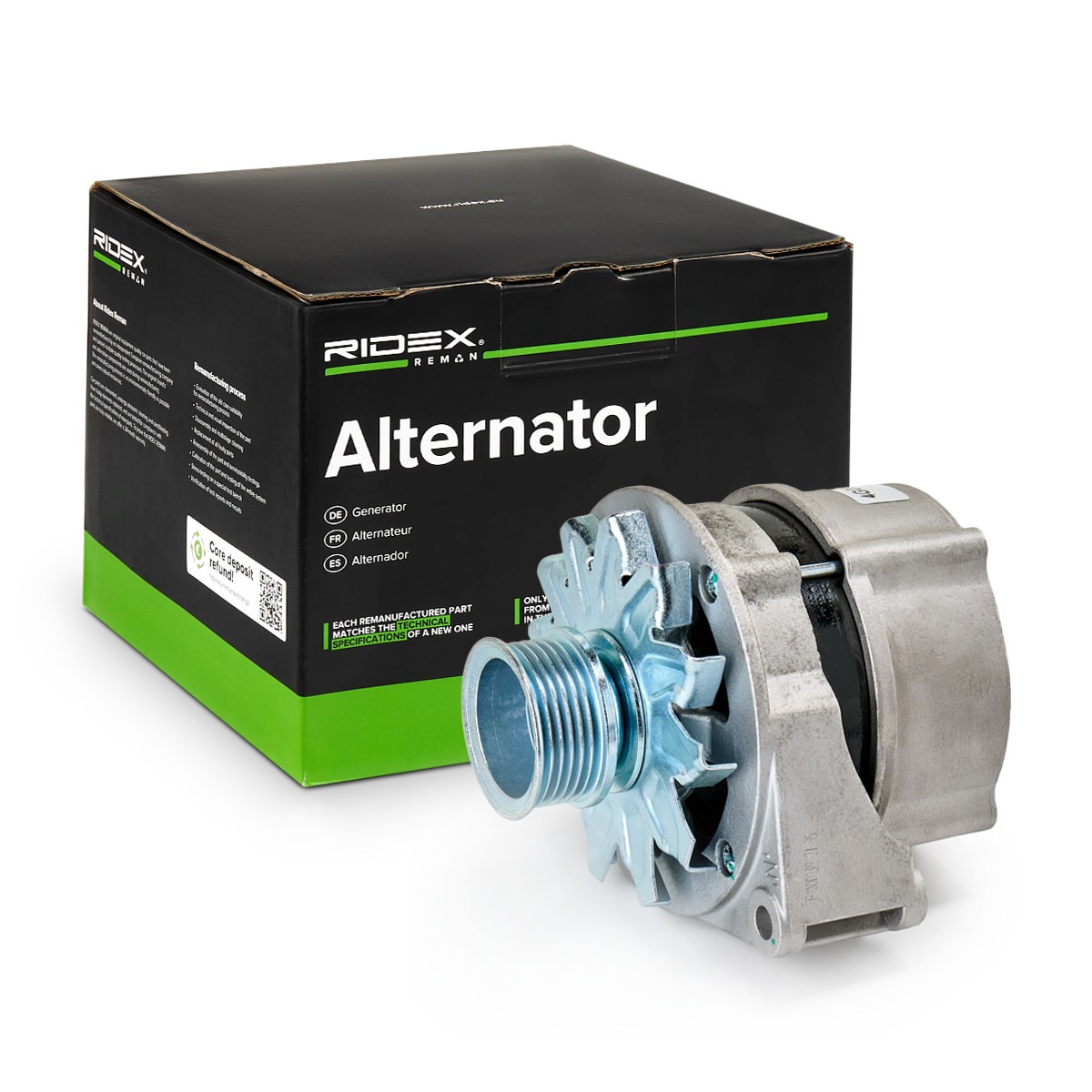 RIDEX REMAN 4G0097R: Alternador 55A