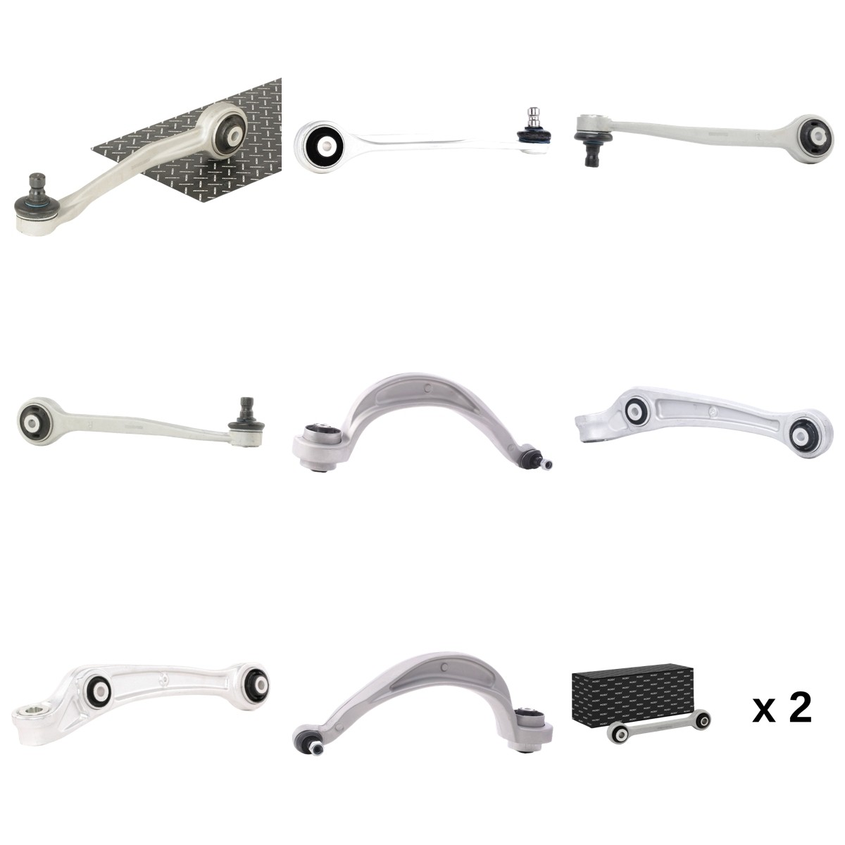 RIDEX 2905L0004: Draagarm set Vooras, Bovenaan, Onder, Met stuurstang