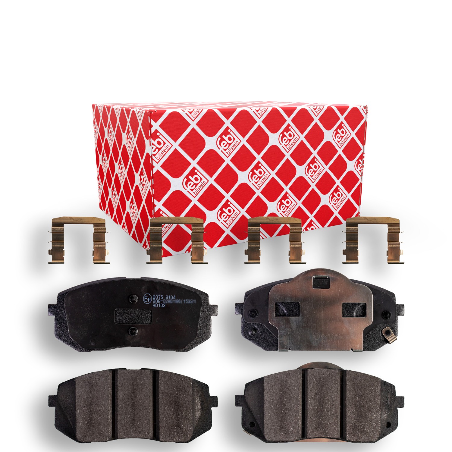 FEBI BILSTEIN 116410: Remblokken Vooras, Met anti-kreukplaat