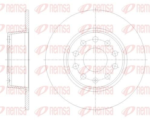 REMSA 62098.00: Bromsskiva Bakaxel, Ø: 272mm, full, Ø: 272mm