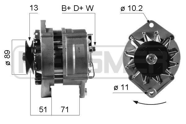 MESSMER 210297A: Alternator 80A
