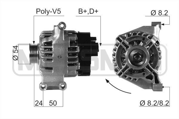 MESSMER 210663A: Alternator 90A