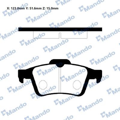 Mando RMPF14: Juego de pastillas de freno Eje delantero