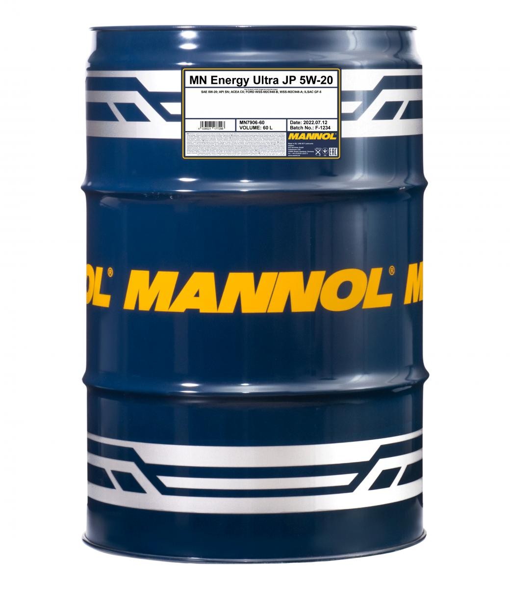 MANNOL MN7906-60: Motorový olej 60l, 5W-20 Energy, Ultra JP