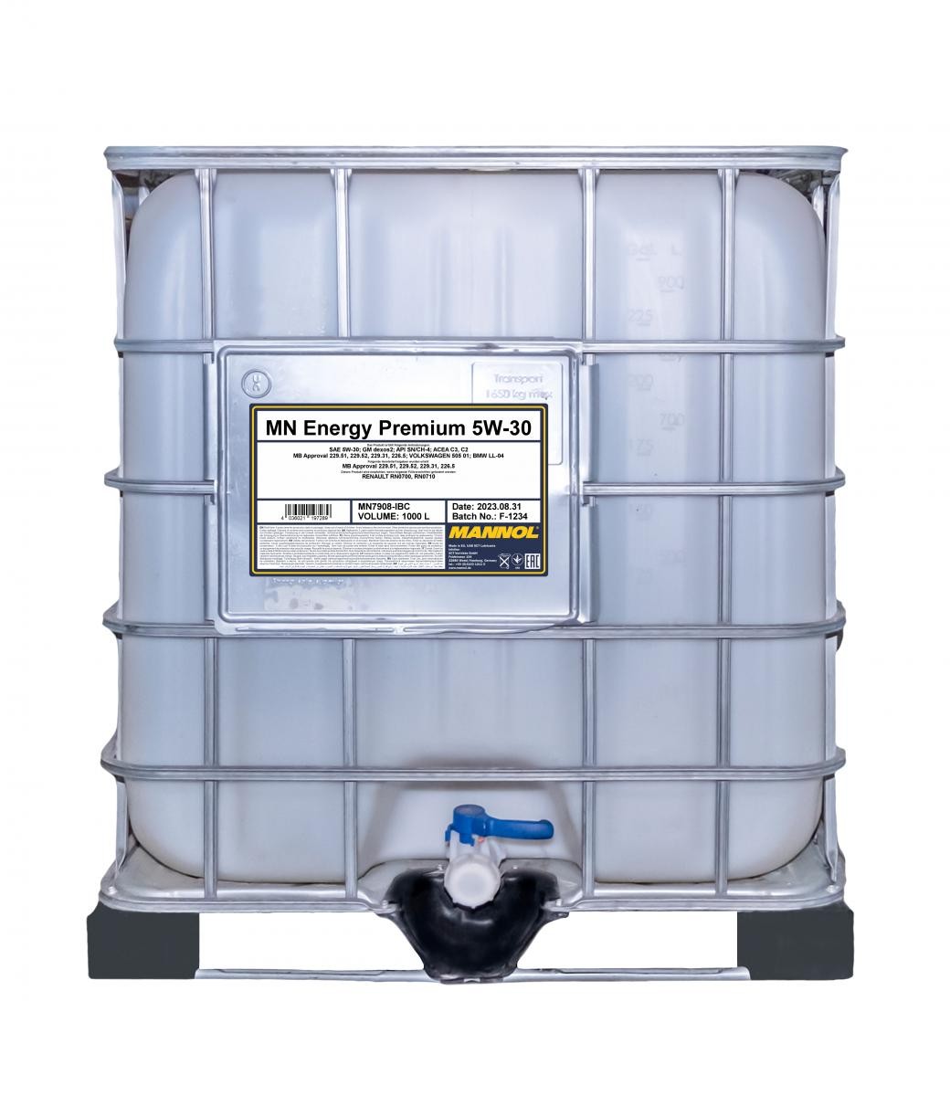 MANNOL MN7908-IBC: Motorový olej 1000l, 5W-30 ENERGY PREMIUM
