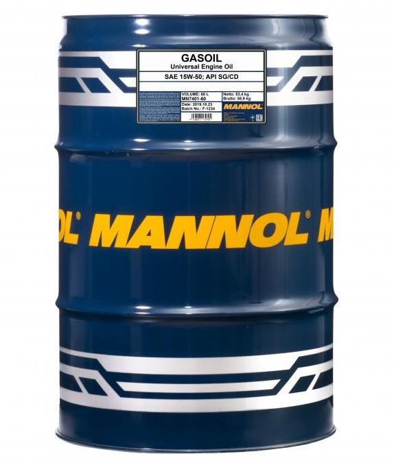 MANNOL MN7401-60: Motorový olej 60l, 15W-50 GASOIL