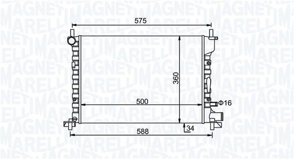 MAGNETI MARELLI 350213193300: Radiateur du moteur