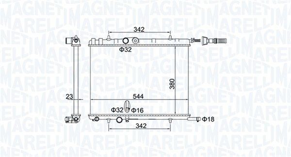 MAGNETI MARELLI 350213193400: Radiateur du moteur