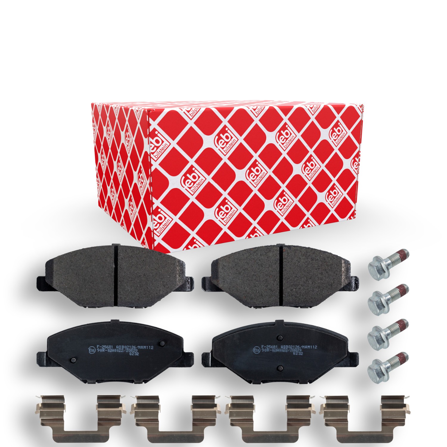 FEBI BILSTEIN 171000: Bremsbeläge Vorderachse, mit Befestigungsmaterial
