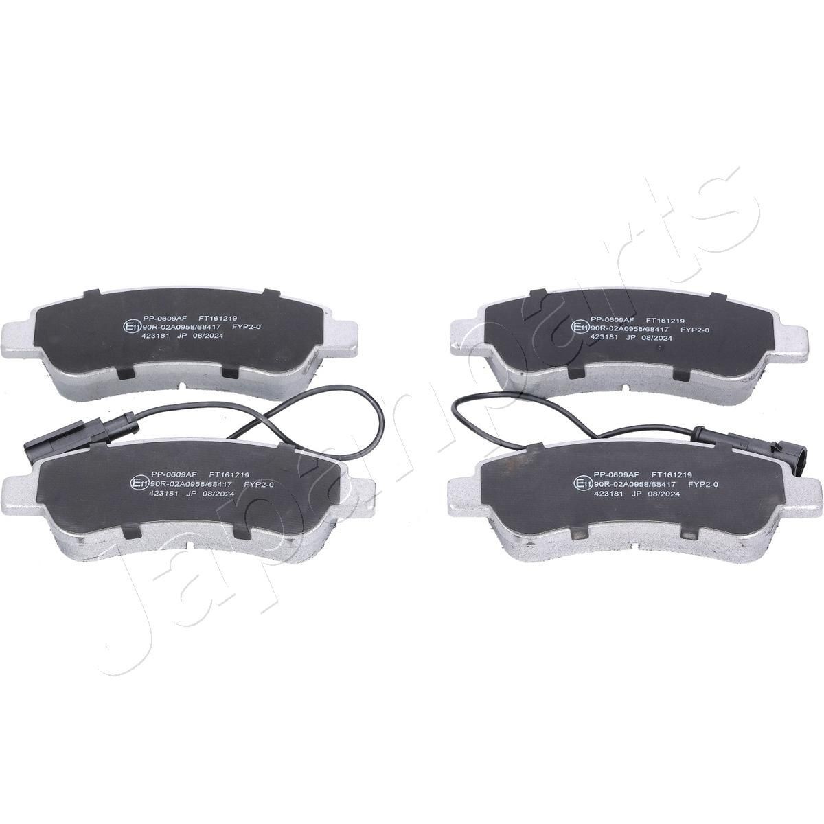 JAPANPARTS PP-0609AF: Plaquettes de frein Essieu arrière