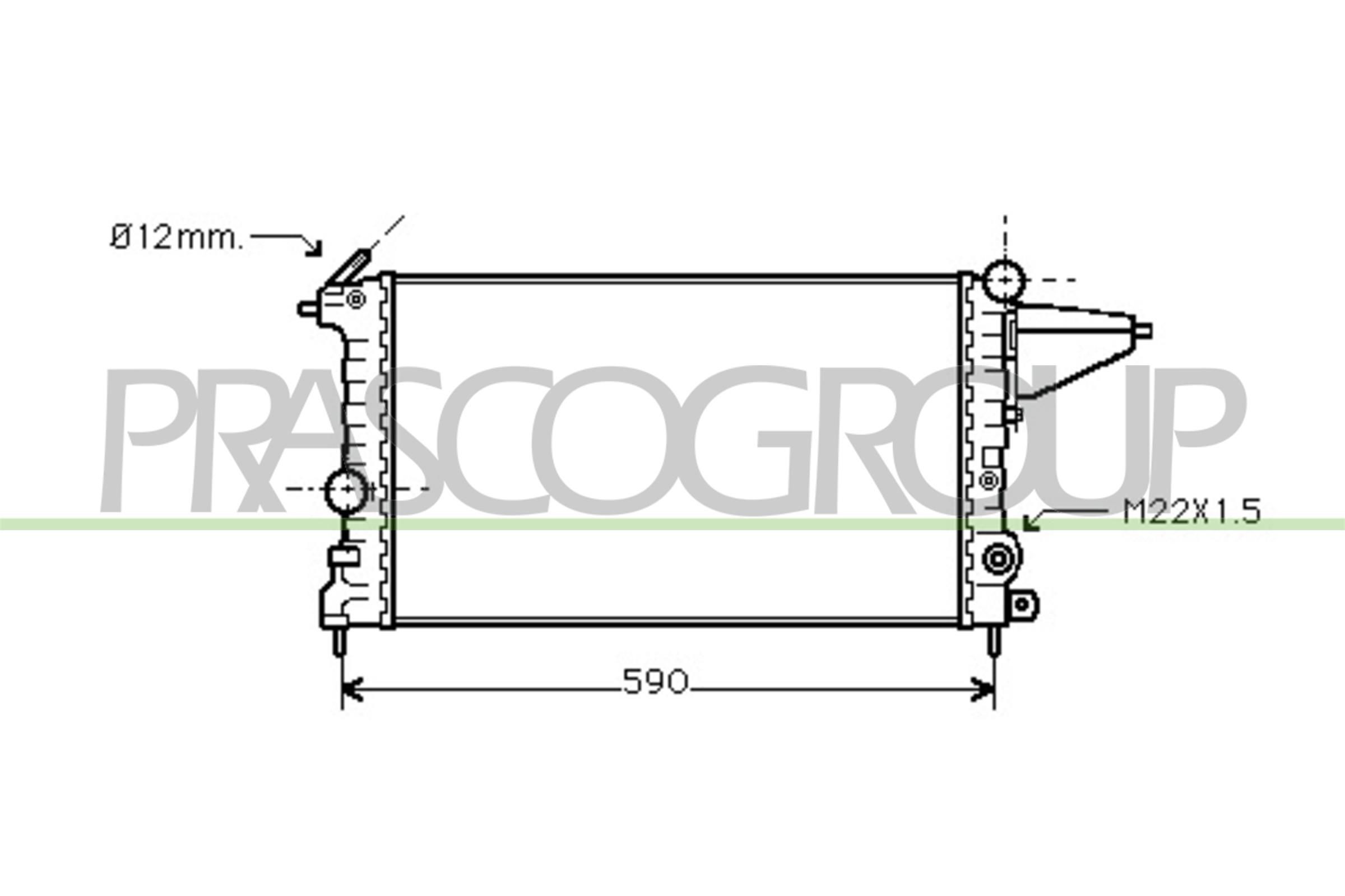PRASCO OP050R012: Radiateur du moteur AQ