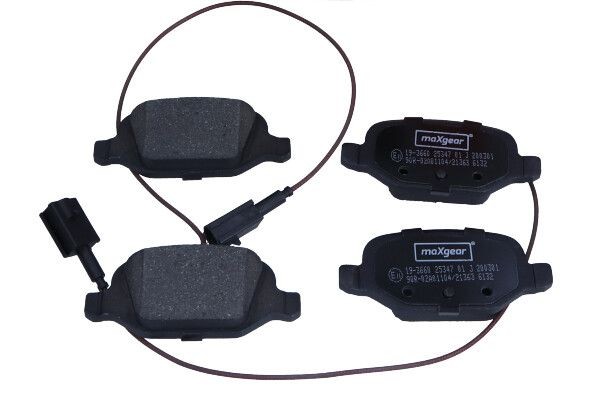 MAXGEAR 19-3660: Remblokken Achteras, Met remzadelschroef