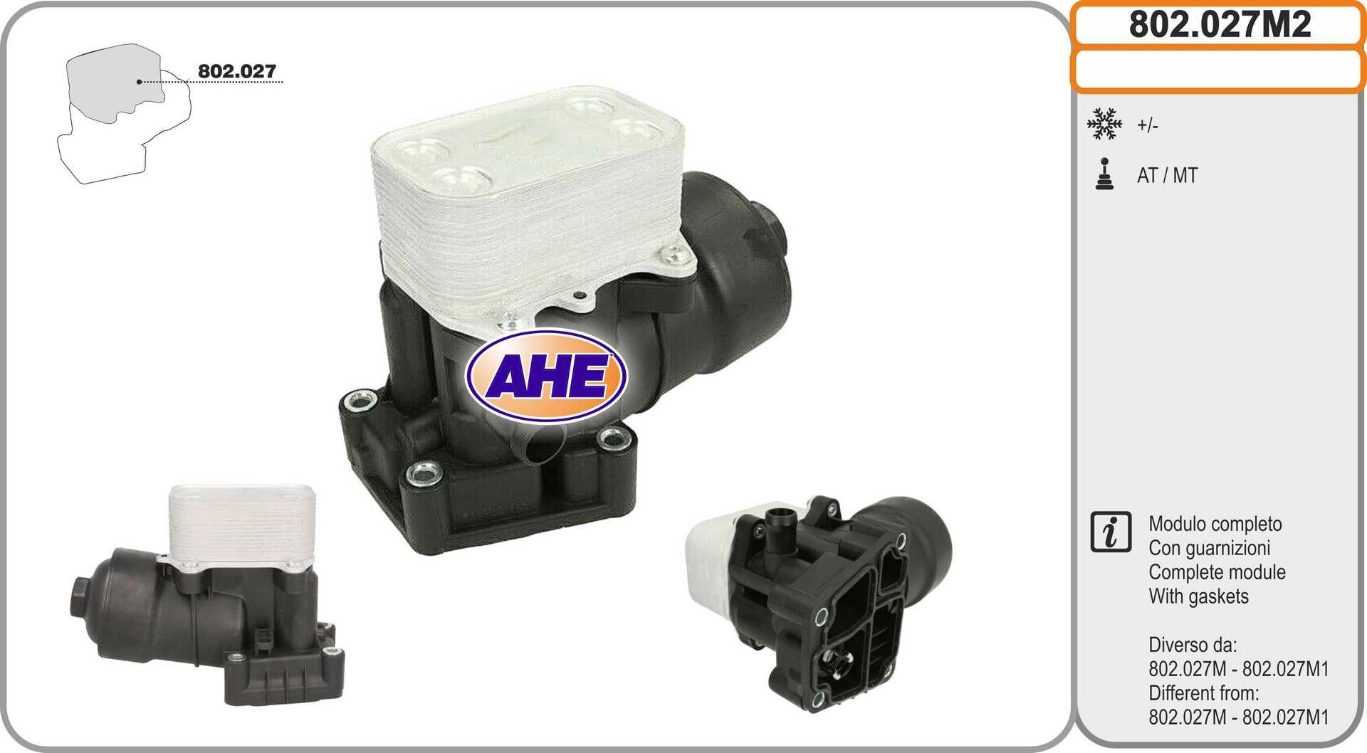 AHE 802.027M2: Radiatore olio motore