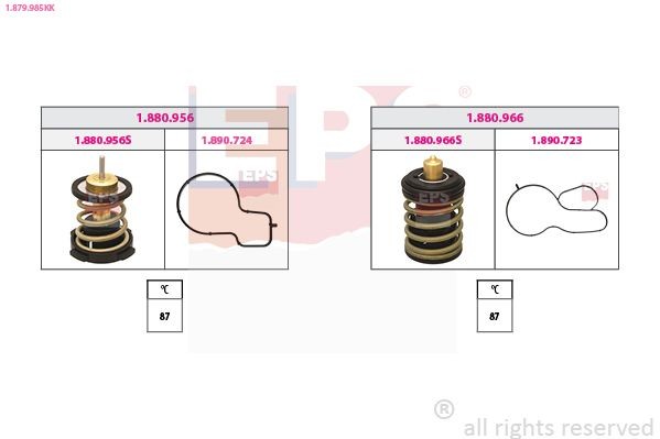EPS 1.879.985KK: Termóstato, líquido de refrigeração