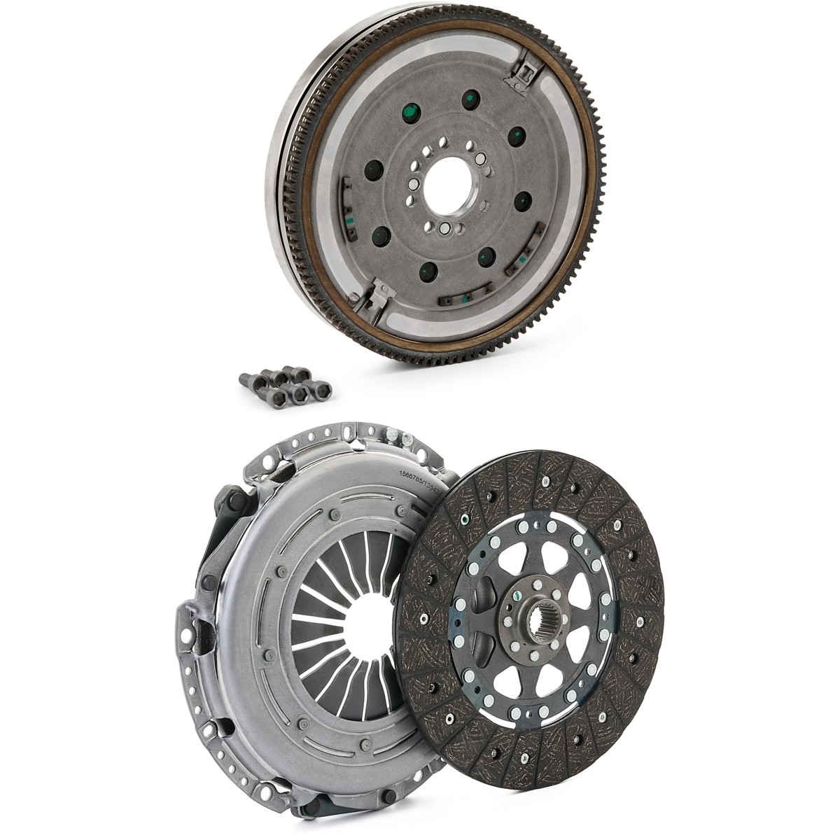 RIDEX 479C0998: Kit de embraiagem com prato da embraiagem, sem desembraiagem central, com volante do motor, com jogo de parafusos, com disco da embraiagem