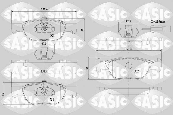 SASIC 6216134: Remblokken Vooras