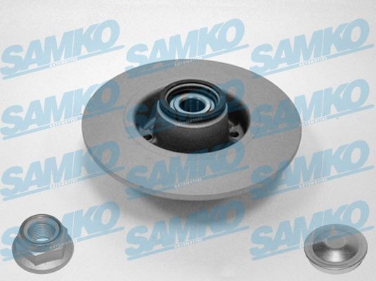 SAMKO R1005PRCA Bremsscheibe LPR HUB BRAKE DISC LINE - FULL COATED Ø: 240mm, voll, Ø: 240mm, mit Zubehör, beschichtet, mit ABS-Sensorring